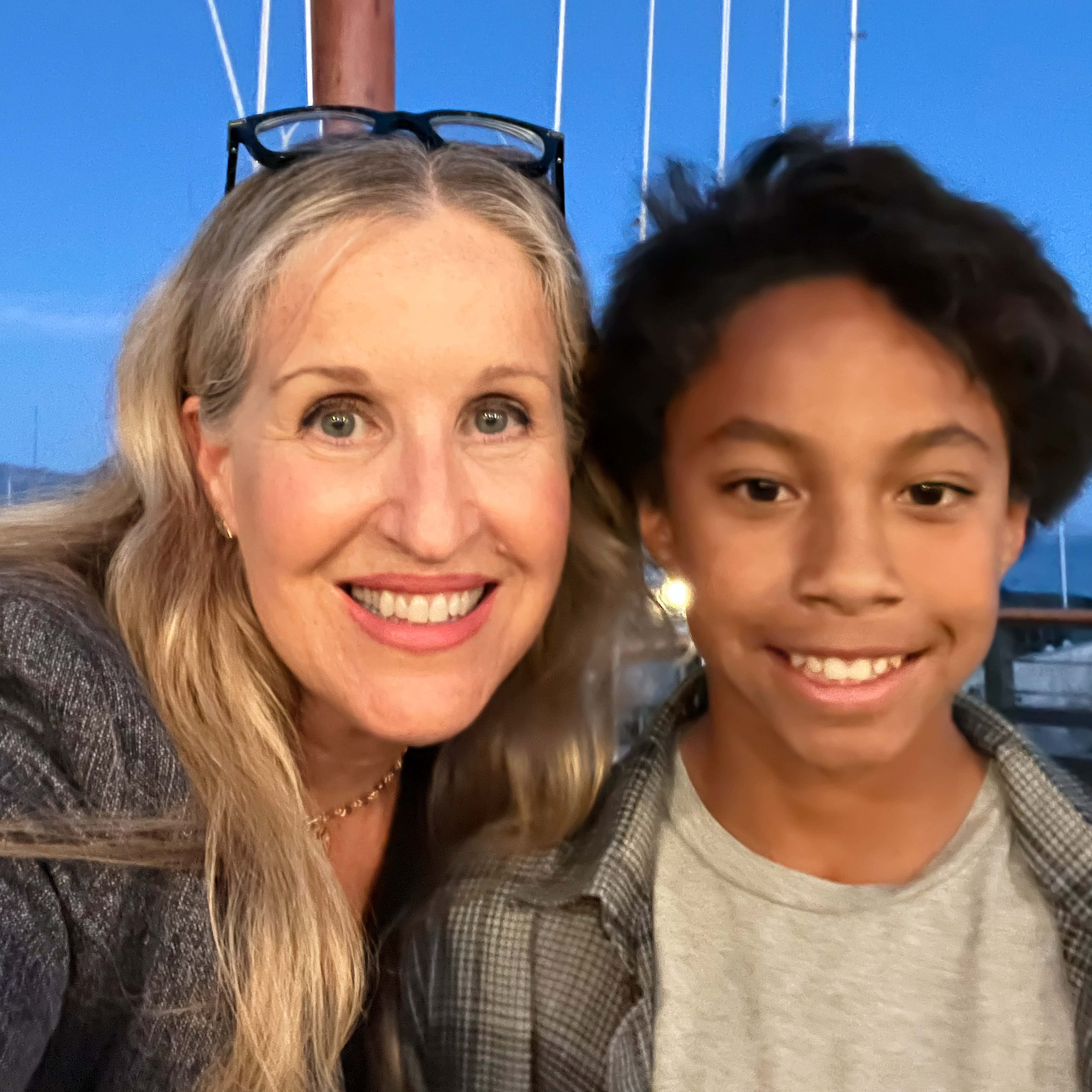 Denise Higgins, 2025 Commodore, with son Graeme